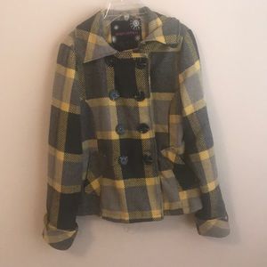 A gray and yellow jacket